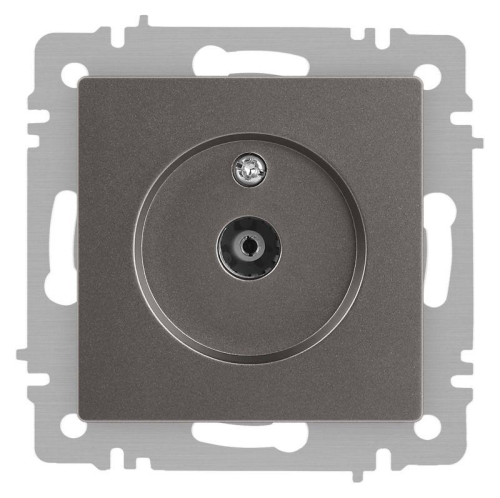 Розетка телевизионная одиночная TV СП Accent 6-301-09 IP20 титан Intro Б0063618