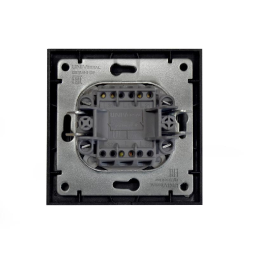 Переключатель проходной 1-кл. СП Бриллиант 10А IP20 в сборе графит Universal 7947373-Gr
