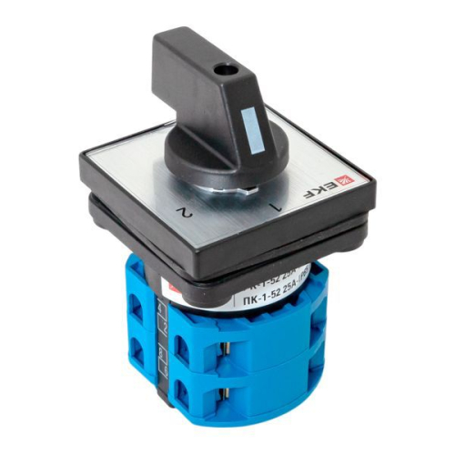Переключатель кулачковый ПК-1-52 2п 25А "1-2" IP65 EKF pk-1-52-25-65