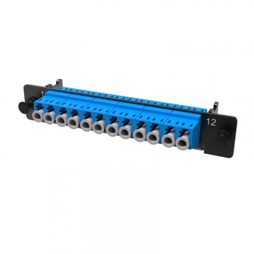 Планка адаптерная с установленными 6xLC Duplex адаптерами (aligned key)(цвет адаптера - синий) OS2 1/2 HU DKC RNAP6LHUS