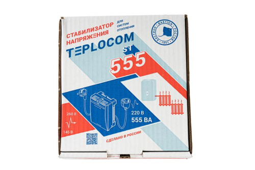 Стабилизатор напряжения TEPLOCOM ST-555 1ф 555В.А 145-275В Бастион 555