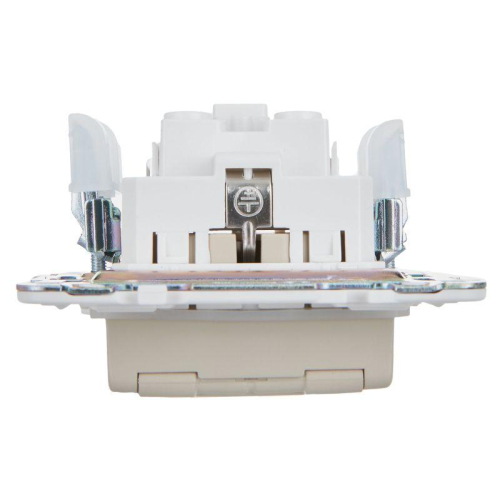 Розетка 1-м SKANDY 16А IP44 с заземл. защ. шторки с крышкой SK-R11B беж. IEK SK-R16-16-44-K10