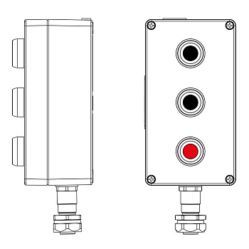 Пост управления взрывозащ. из алюм. CPE-A-14-(2xP1B(11)-1xP1R(11))-1xKAEPM2MHK-20(C)1Ex d e IIC Т5 Gb / Ex tb IIIC T95град.CDb IP66 DKC 2201.141.22.120G
