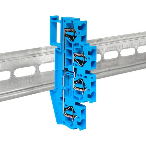 Колодка клеммная ST-4 32А пружинная двойн. син. EKF plc-jxb-st-4-4-2-blue