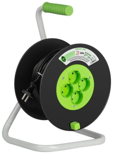 Удлинитель на пластик. катушке 4х30м без заземл. KAT-2x0.75-30m Greenline ПВС 2х0.75 Эра Б0065140