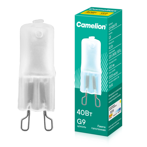 Лампа галогенная 40Вт капсульная матовая G9 3000К 230В Camelion 5556