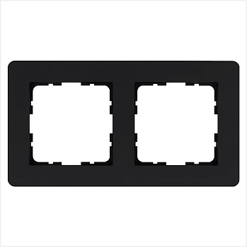 Рамка 2-м G-Flex черн. матов. soft touch Jasmart G1102PB