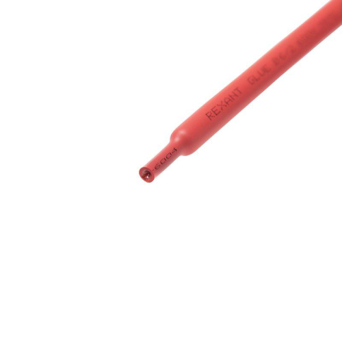 Трубка термоусадочная двустенная клеевая 6/2 (3:1) 1м красн. Rexant 26-6004