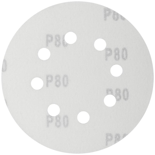 Круг шлифовальный с отверстиями (липучка) алюм./оксид 125мм Р 80 (уп.5шт) FIT 39664