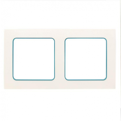 Рамка 2-м Стокгольм бел. с линией цвета син. PROxima EKF EXM-G-305-30