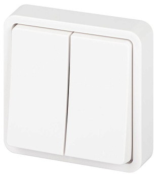 Выключатель Эксперт 11-1524-01 двойн. IP55 10АХ-250В СУ бел. Эра Б0063271