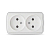 Розетка 2-м ОП Электра 16А IP20 без заземл. бел. Союз 0024