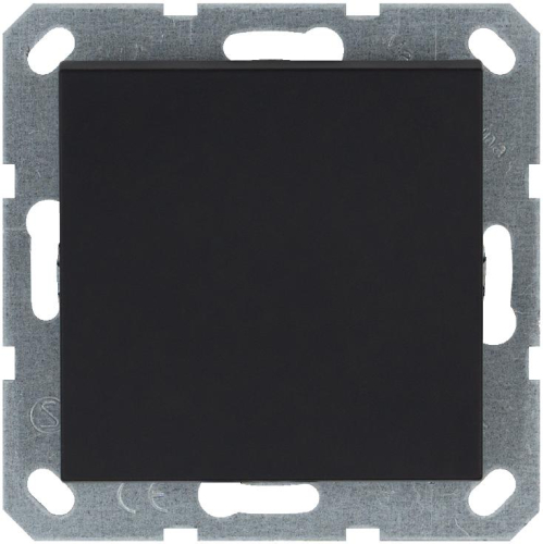 Переключатель проходной 1-кл. 10А IP20 механизм черн. матов. soft touch Jasmart G3012PB