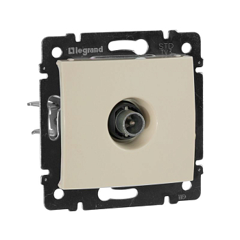 Розетка телевизионная проходная TV СП Valena 14дБ 2400МГц механизм сл. кость IEK 774331