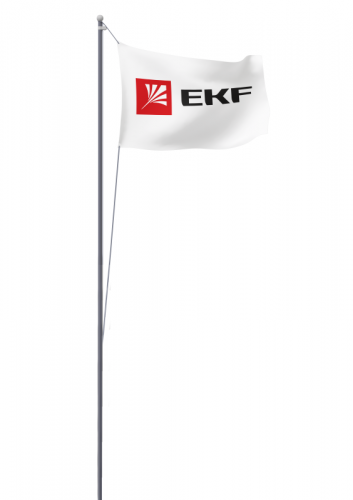 Мачта молниеприемная секционная активная стальная c флагом ММСАС-Ф-6 L6м PROxima EKF mmsas-f-6