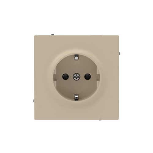 Розетка силовая KANT 2P+E без шторки ванильн. марципан DKC 7015033