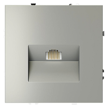 Розетка компьютерная 1-м СП S70 RJ45 кат.6 механизм сталь Voltum VLS060105