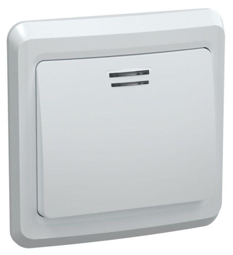 Выключатель 1-кл. СП Вега 10А IP20 ВС10-1-1-ВБ с индикацией бел. GENERICA EVV11-K01-10-DM