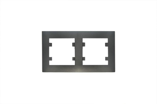 Рамка 2-м Karea RIZZ STAR дым. металлик Makel 88050702