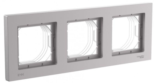 Рамка 3-м AtlasDesign Aqua IP44 алюм. SE ATN440303