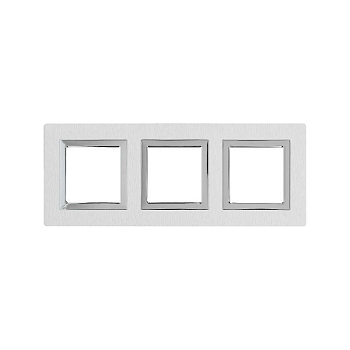 Рамка 3-м 6мод. Avanti алюм. сер. DKC 4404836