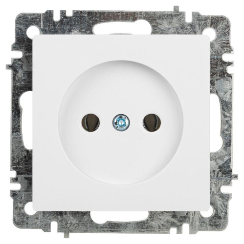 Розетка 1-м СП Accent 6-201-01 16А IP20 250В 2Р AL/CU бел. Intro Б0063653