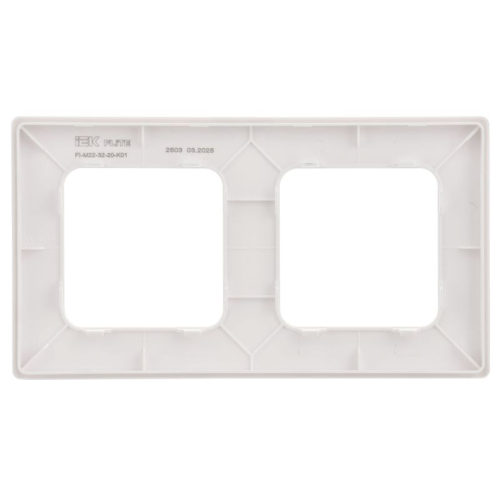 Рамка 2-м СП FLITE РУ-2-К-ФлБ бел. IEK FI-M22-32-20-K01