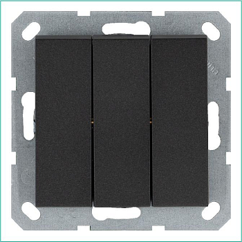 Выключатель 3-кл. 10А IP20 механизм антрацит Jasmart G3031B