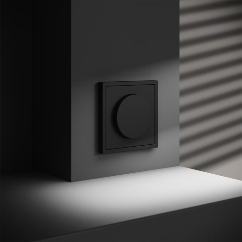 Светорегулятор поворотно-нажимной СП S70 600Вт механизм черн. матов. Voltum VLS070308