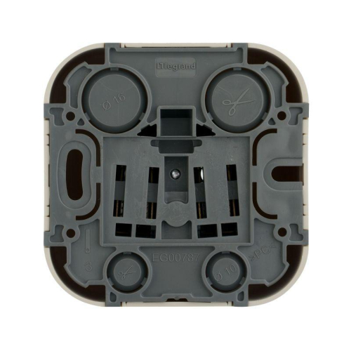 Розетка 1-м ОП Quteo 16А IP20 2P без заземл. без защ. шторок сл. кость IEK 782240