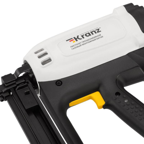 Пистолет монтажный газовый гвоздезабивной GN100 100Дж длина гвоздей 15-40мм d2.7-3мм KRANZ KR-16-1655