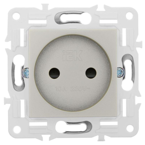 Розетка SKANDY 10А без заземл. защ. шторки SK-R01Sh шампань IEK SK-R13-10-K37