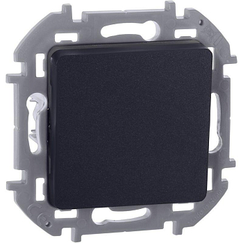 Выключатель кнопочный Inspiria 6А 250В без фиксации НО/НЗ механизм антрацит IEK 673693