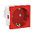 Розетка 1-м 2мод. Unica Modular 16А IP21 250В с заземл. защ. шторки винт. клеммы красн. SchE NU303703