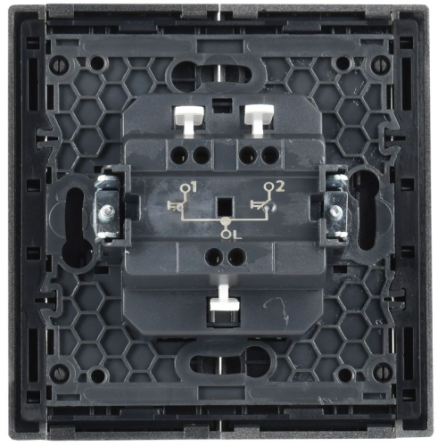 Выключатель жалюзи СП FORTE&PIANO 10А FP511 сталь IEK FP-V15-0-10-1-K46