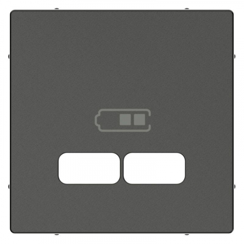 Накладка центральная Merten для механизма USB 2.1А SM антрацит SchE MTN4367-0414