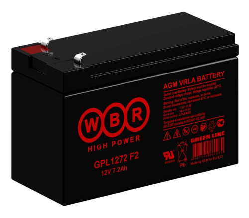 Аккумулятор 12В 7.2А.ч WBR GPL1272 F2 WBR