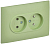 Розетка 2-м SKANDY 10А без заземл. без защ. шторок в сборе SK-R10G мятный IEK SK-R20-10-K06-F