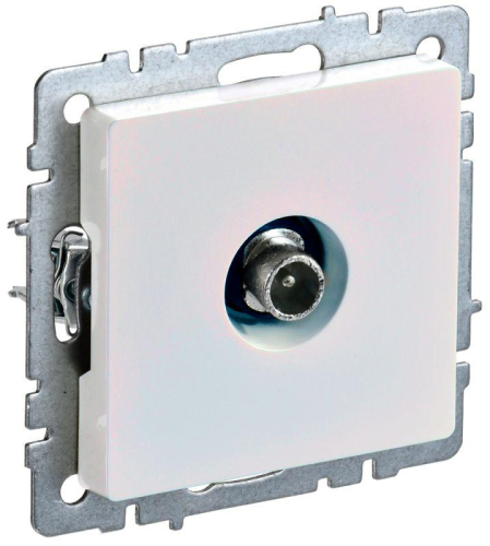 Розетка телевизионная проходная TV СП Brite РТВ10-0-БрЖ механизм жемчуж. IEK BR-A10-P-K36