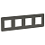 Рамка 4-м UNICA STUDIO дым.-сер./бел. SchE NU280821