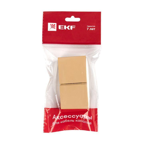 Соединитель на стык 40х25 под свет. дерево Plast PROxima (уп.4шт) EKF conl-40-25x4