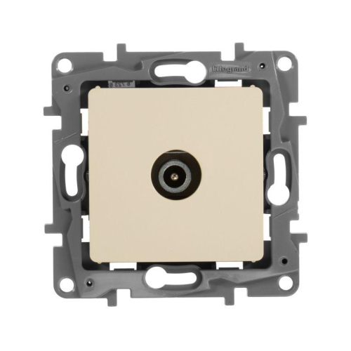 Розетка телевизионная оконечная TV СП Etika 5дБ 5-862МГц механизм сл. кость IEK 672365