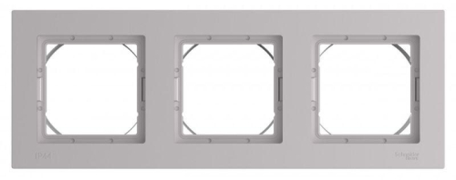 Рамка 3-м AtlasDesign Aqua IP44 алюм. SE ATN440303