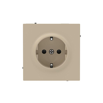 Розетка силовая KANT 2P+E без шторки ванильн. марципан DKC 7015033