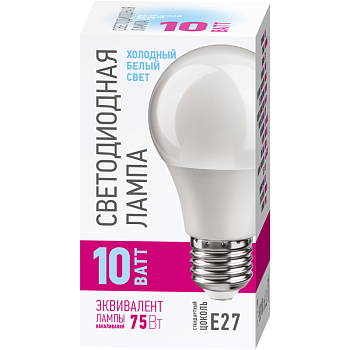 Лампа светодиодная 82 911 OLL-A55-10-230-4K-E27-PROMO 10Вт грушевидная 4000К E27 220-240В ОНЛАЙТ 82911