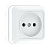 Розетка 1-м ОП Рим 10А IP20 без заземл. керамика бел. Simple EKF ENR10-022-10C
