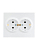 Розетка 2-м СП VESNA с заземл. ПБТ бел. LEZARD 742-0200-127B
