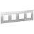 Рамка 4-м Unica Pure горизонт. алюм. матов. бел. SchE NU600880