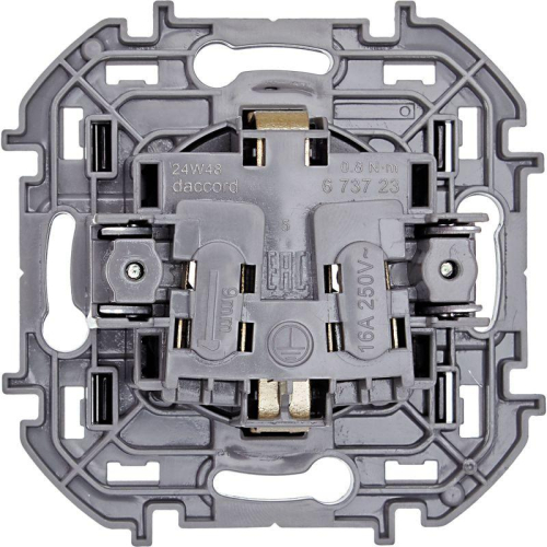 Розетка 1-м СП Inspiria 16А IP20 250В 2P+E немецк. стандарт механизм антрацит IEK 673723