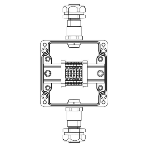 Коробка взрывозащищенная клеммная из полиэстера TBE-P-03-(6xCBC.2)-1xKAEPM2MHK-20(A)-1xKAEPM2MHK-20(C)1Ex e IIC Т5 Gb / Ex tb IIICT95град.C Db IP66/КЗ DKC 1231.031.22.11B